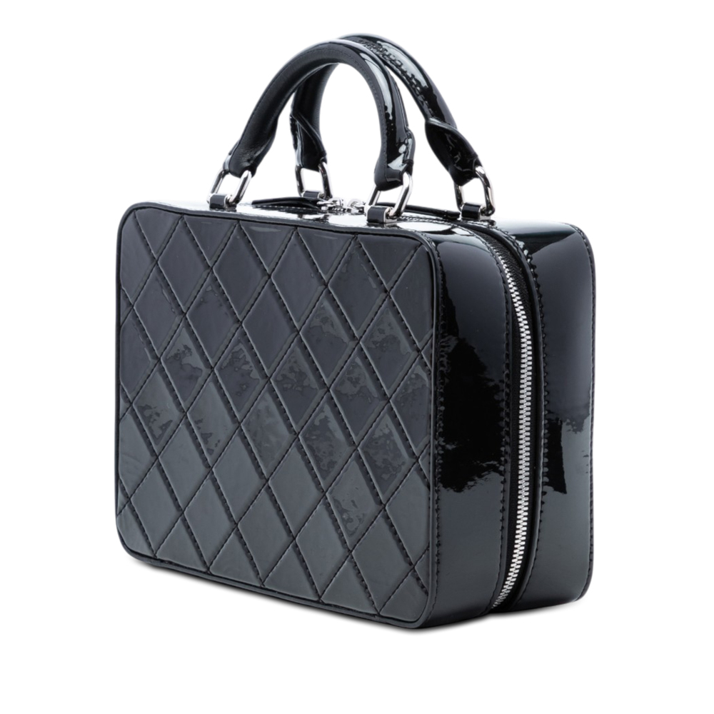 Pre-Loved Chanel CC Quilted Patent Travel Kit Vanity Case - Picture 2 of 7